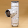 Pellet Vent Pro 3" - Single Tee With Clean-Out Cap (Galvalume)